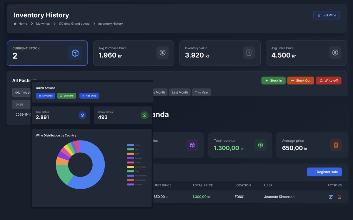Inventory Management Interface